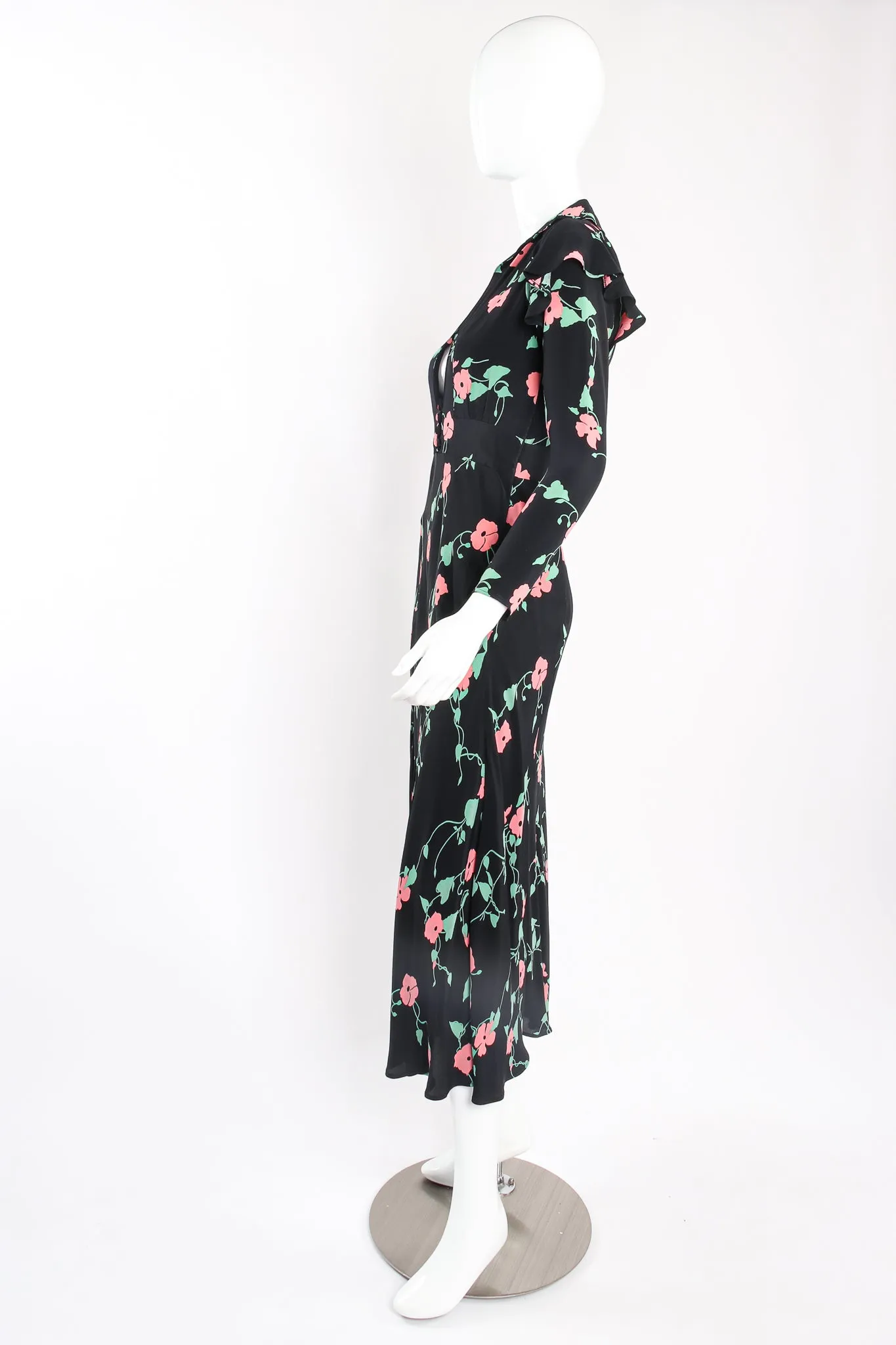 Floral Busy Lizzie Ruffle Plunge Dress