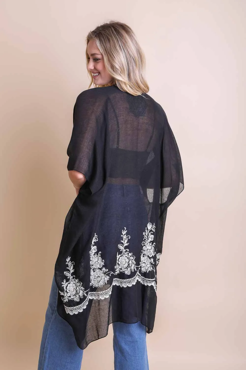 Floral Embroidered Kimonos.