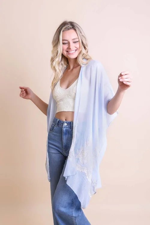 Floral Embroidered Kimonos.
