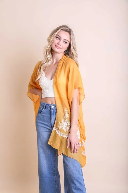 Floral Embroidered Kimonos.