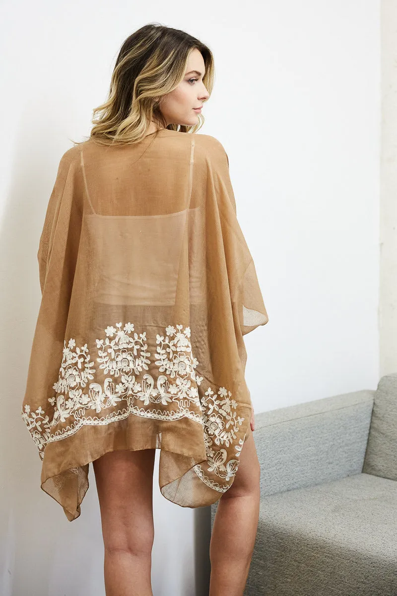 Floral Embroidered Kimonos.