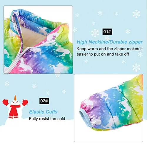 Girls Unicorn Winter Coat
