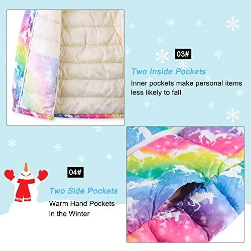 Girls Unicorn Winter Coat