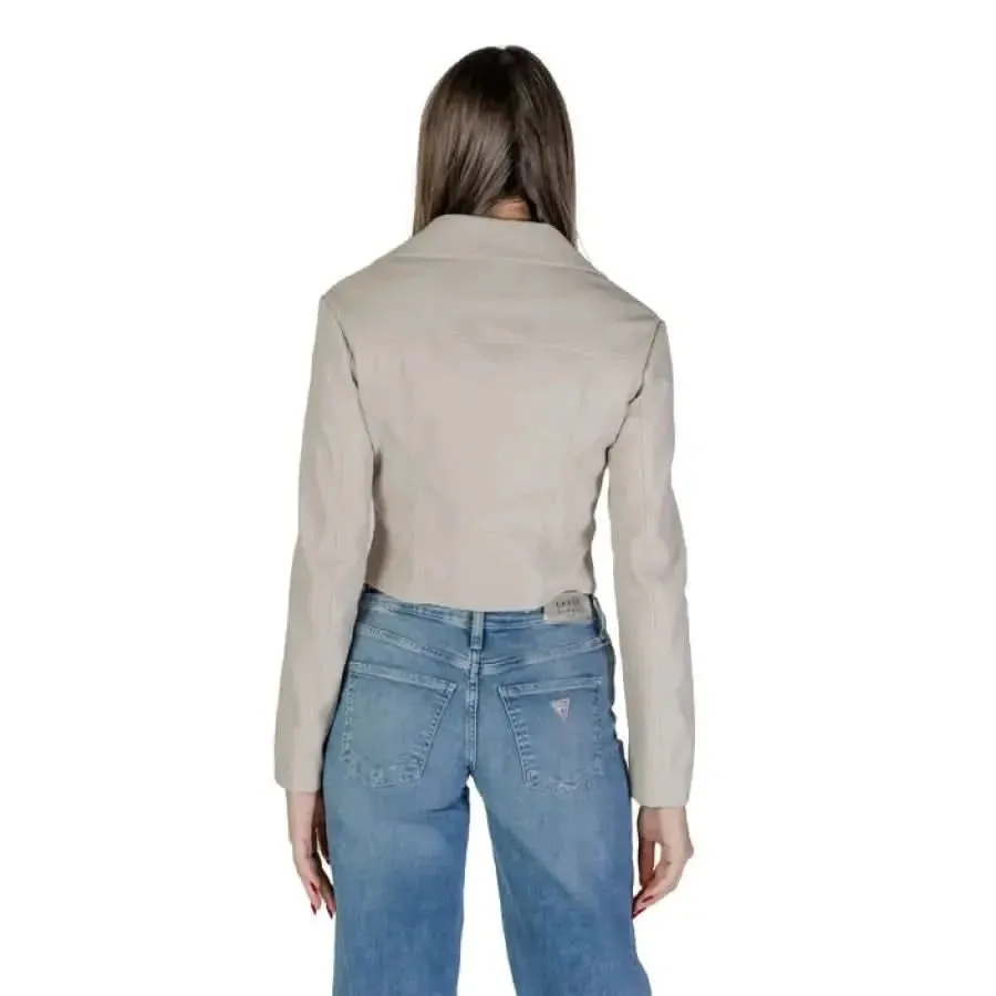 Guess Women Blazer in Beige with Side Zip Fastening