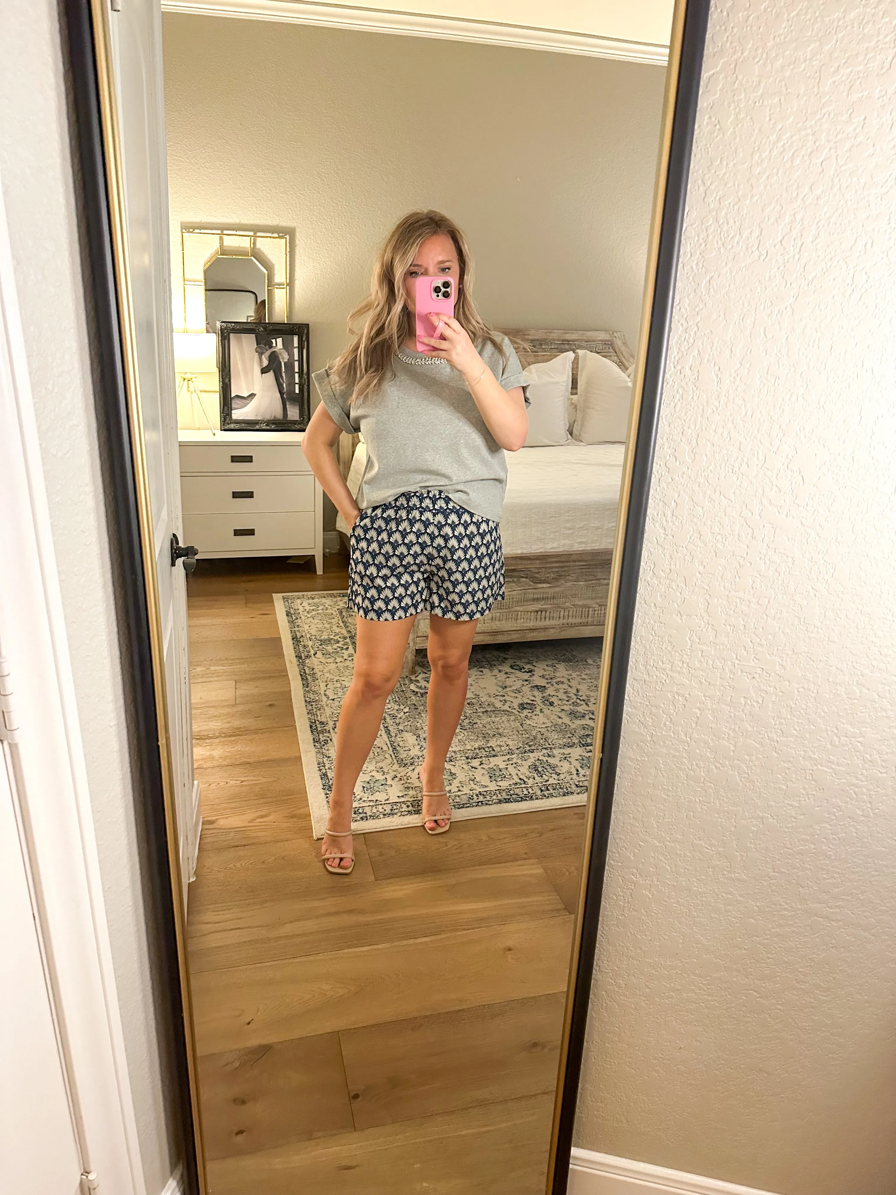 Heather Gray Bedazzled Top