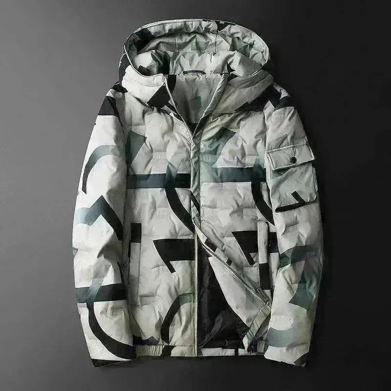Hooded down jacket