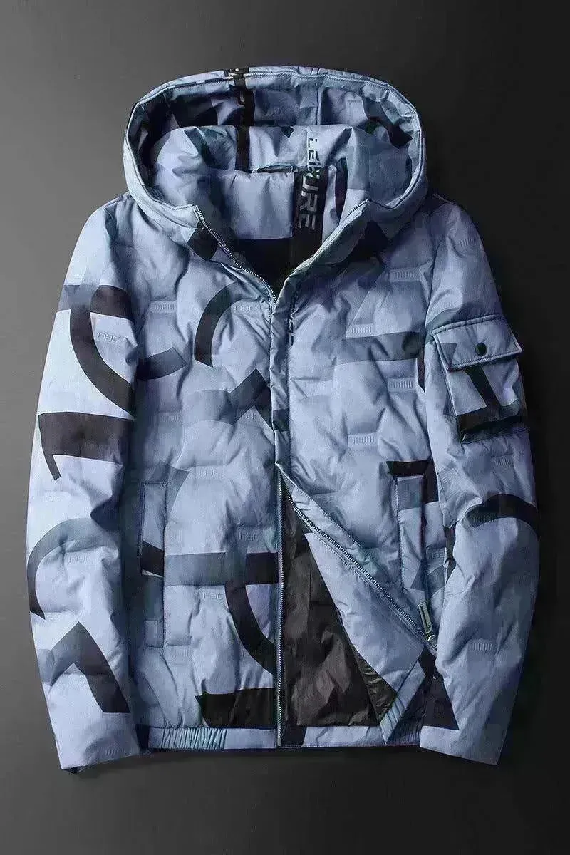 Hooded down jacket