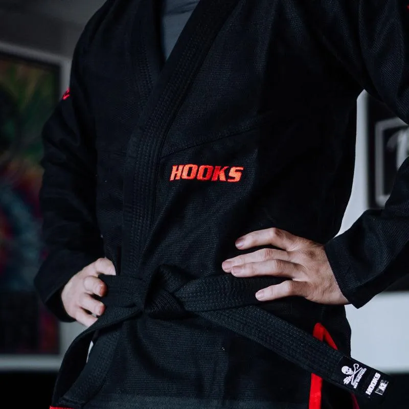 Hooks BJJ GI - Prolight - Black w/Red