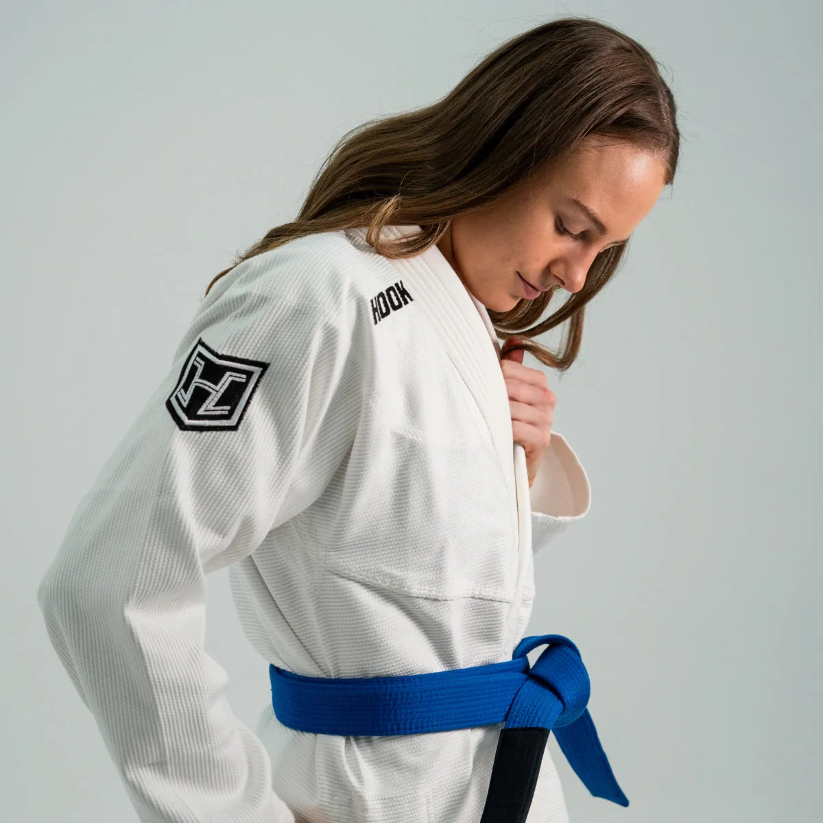 Hooks BJJ GI - Prolight II - White with Black