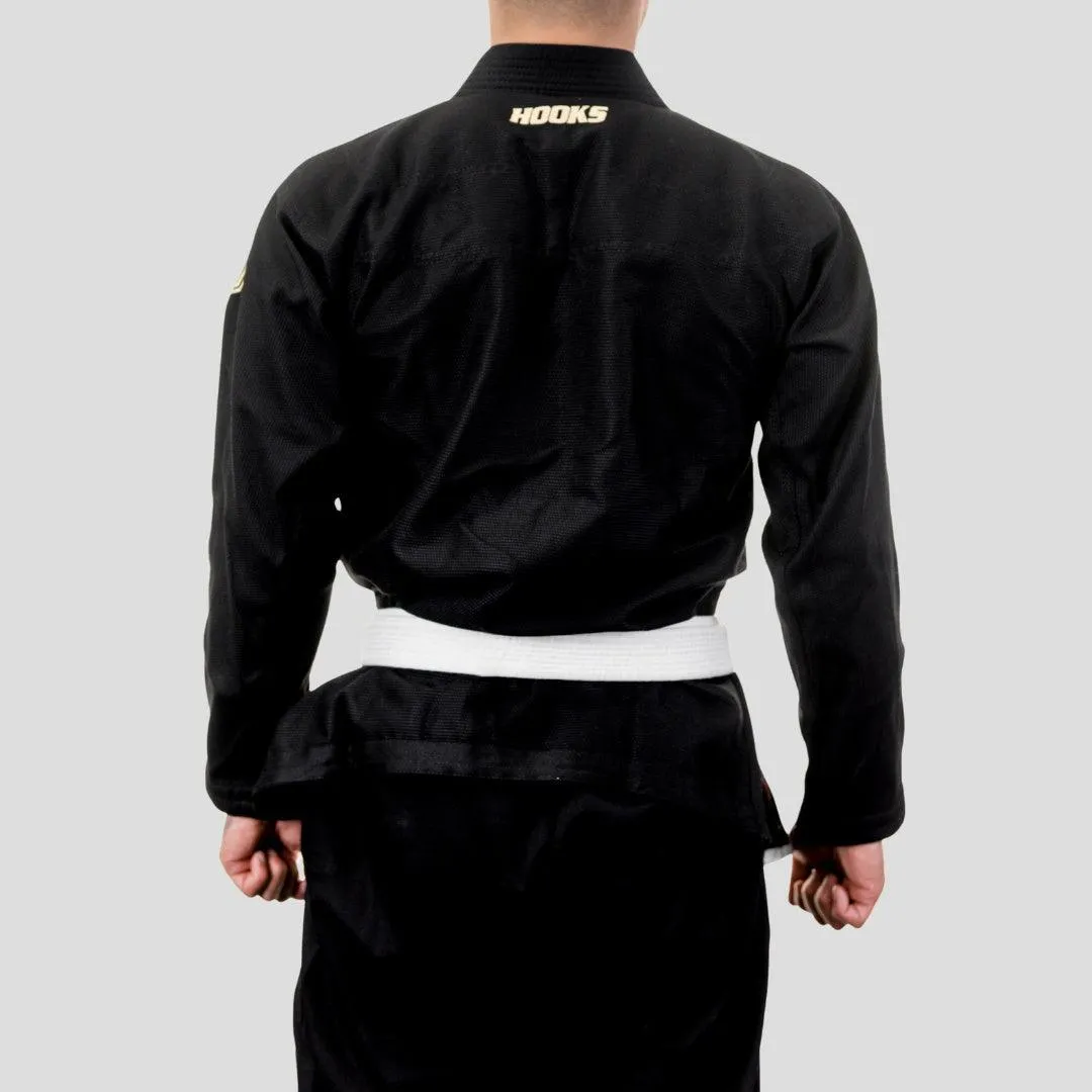 Hooks Ultra Light BJJ Gi - Black w/ Gold