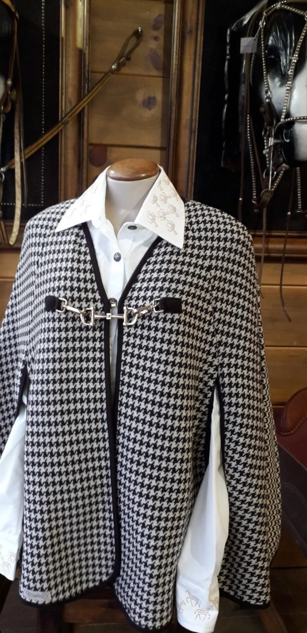 Houndstooth Poncho
