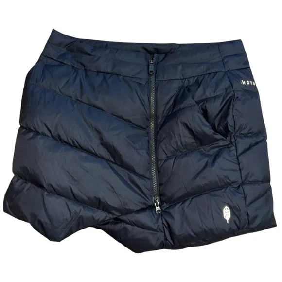 Indyeva Suletekk Black Duck Down Puffer Skirt  Wrap Asymmetrical Women’s M