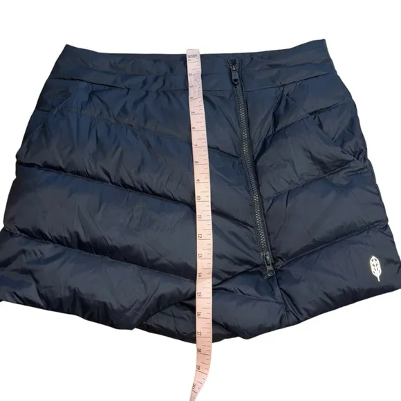 Indyeva Suletekk Black Duck Down Puffer Skirt  Wrap Asymmetrical Women’s M