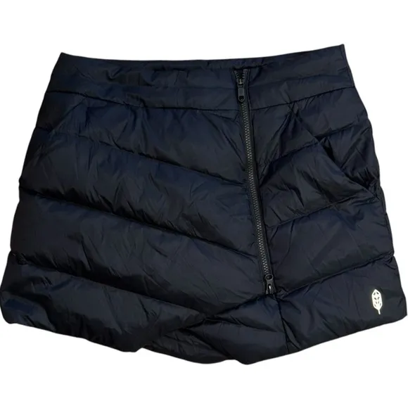 Indyeva Suletekk Black Duck Down Puffer Skirt  Wrap Asymmetrical Women’s M