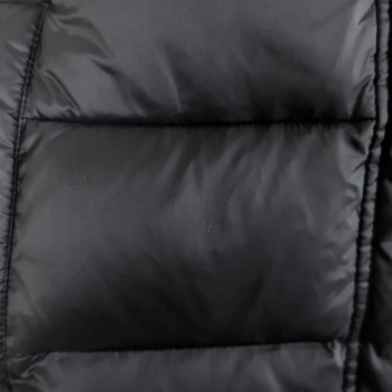 Intropia Rabbit Fur-Trim Hooded Down Puffer Vest Black Size 36