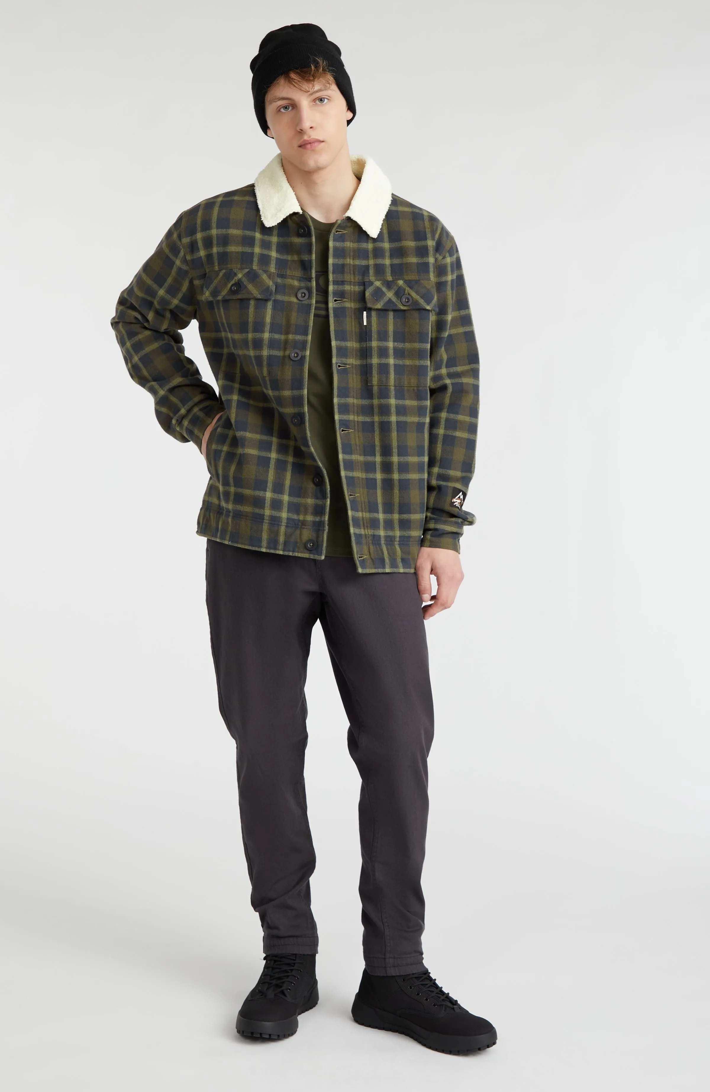 Jacke mit Fleecefutter | Blue Shirt Check