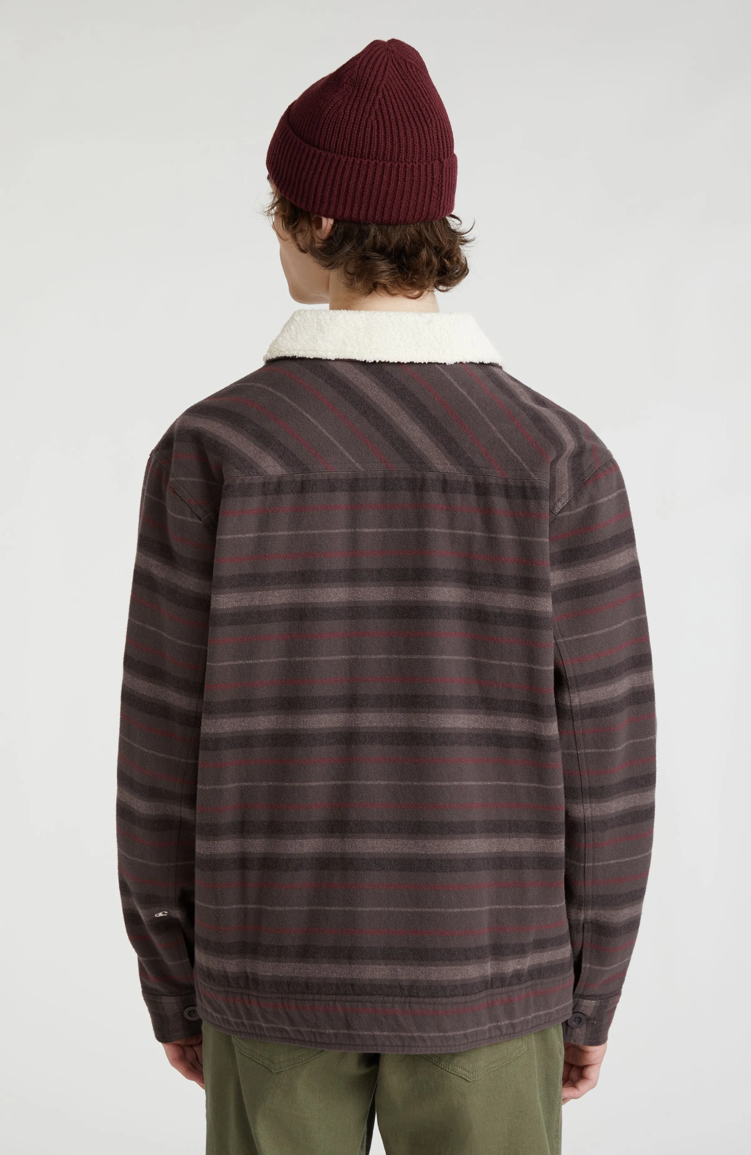 Jacke mit Fleecefutter | Grey Crossover Stripe