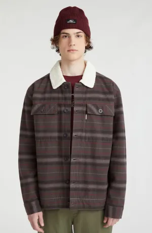 Jacke mit Fleecefutter | Grey Crossover Stripe