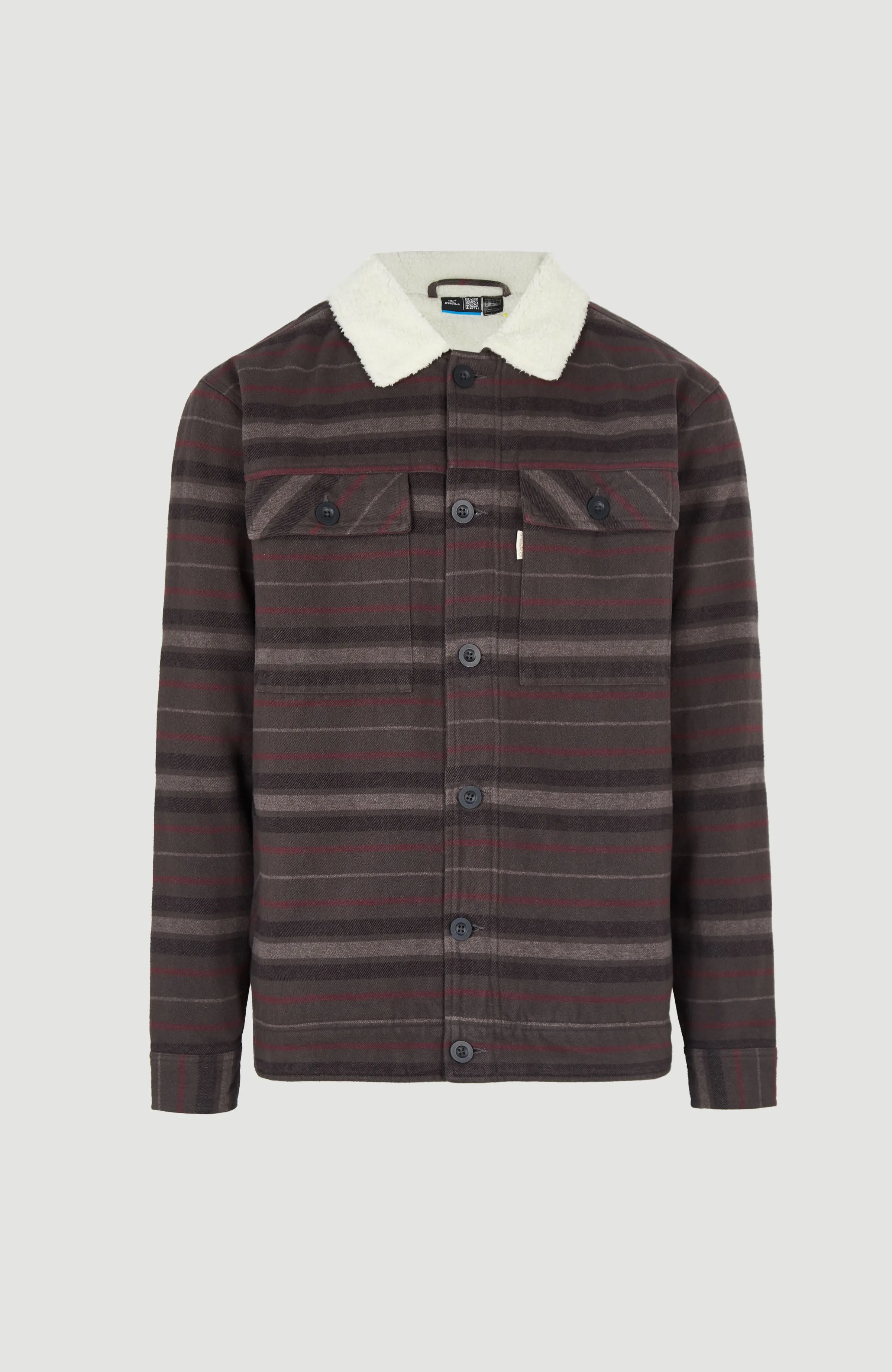 Jacke mit Fleecefutter | Grey Crossover Stripe