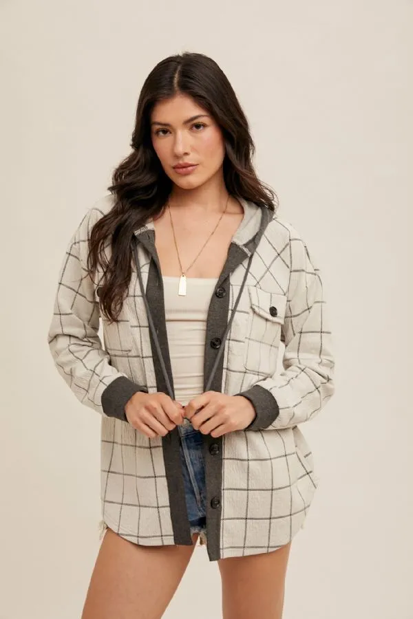 Jacquard Checkered Shacket