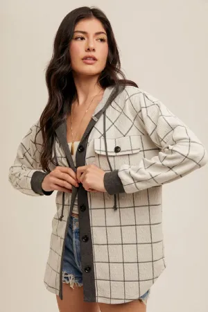 Jacquard Checkered Shacket