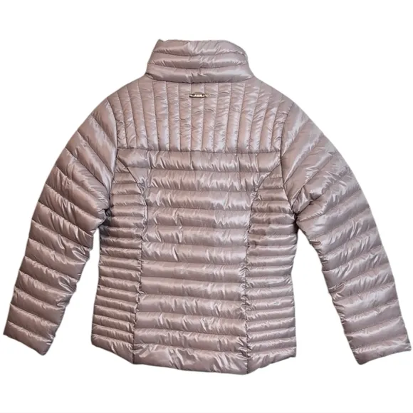 Jason WU Womens Metallic Rose Puffer Jacket Small  Travel Bag New
