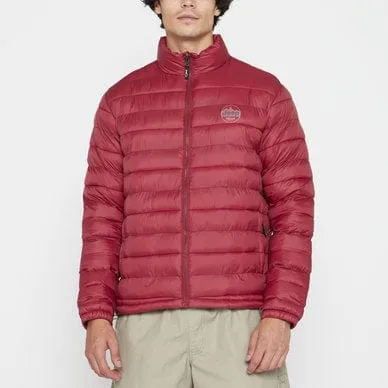 Jeep Core Puffer Jacket Long Sleeve Burgundy