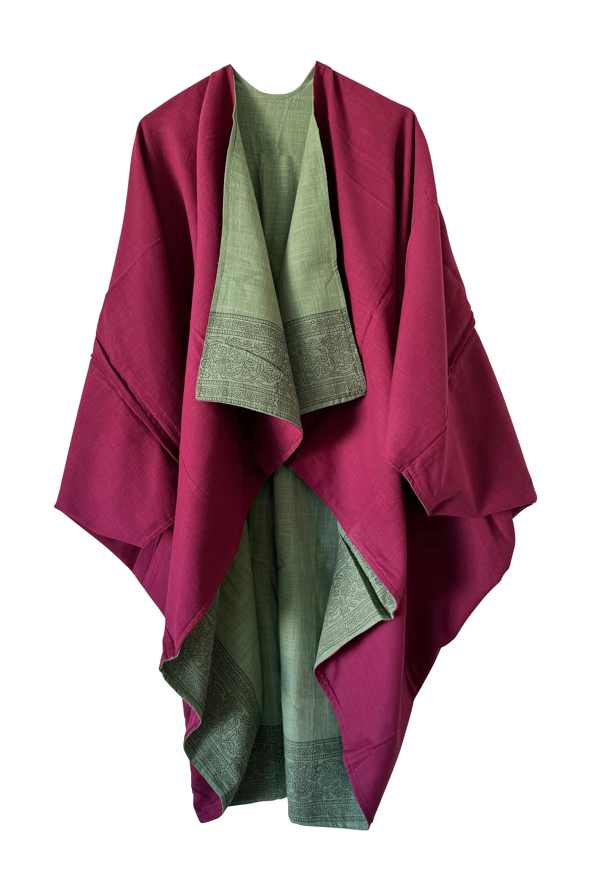 JIVA Cotton Kimono Berry Floral