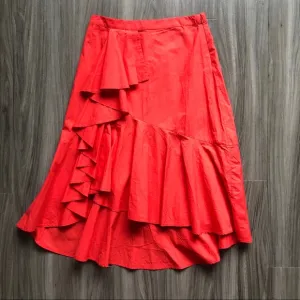 Joie Chesmu Ruffled Red Orange Skirt