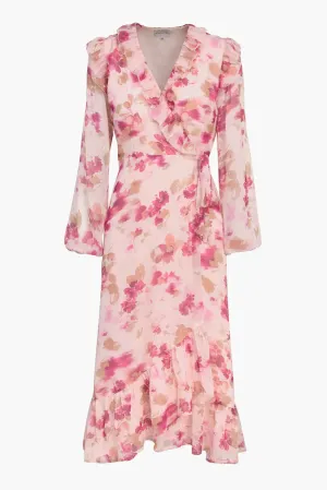 Katia Ruffle Wrap Midi Dress