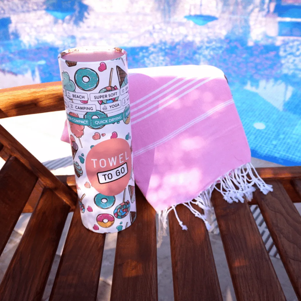 Kids Poncho Beach & Pool Towel | Pink in Gift Box