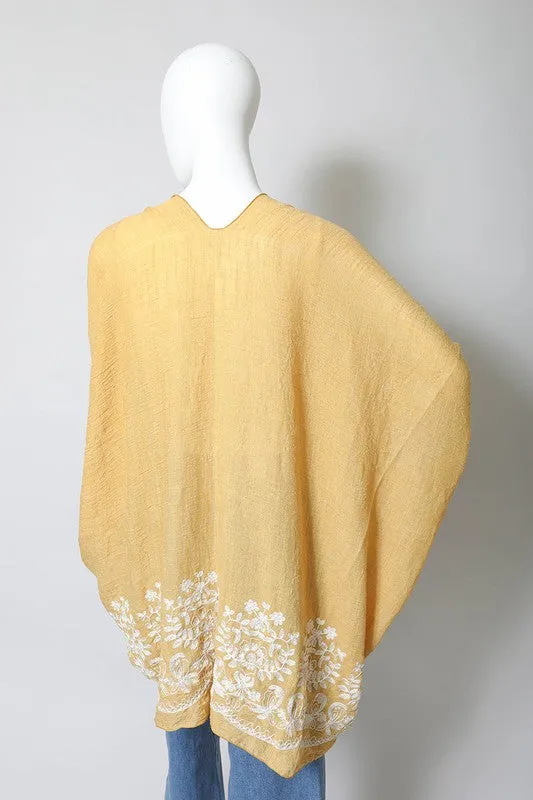 Kimono Floral Embroidered