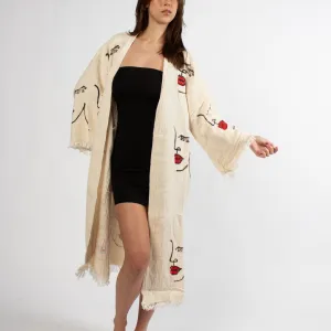 Lady In Red Kimono