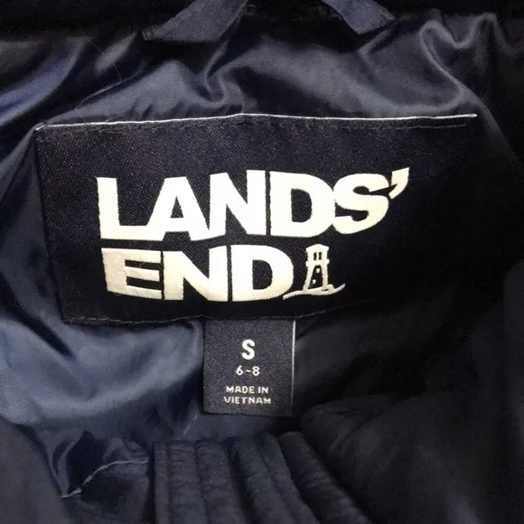 Lands End Down Puffer Vest Size Small (6-8)