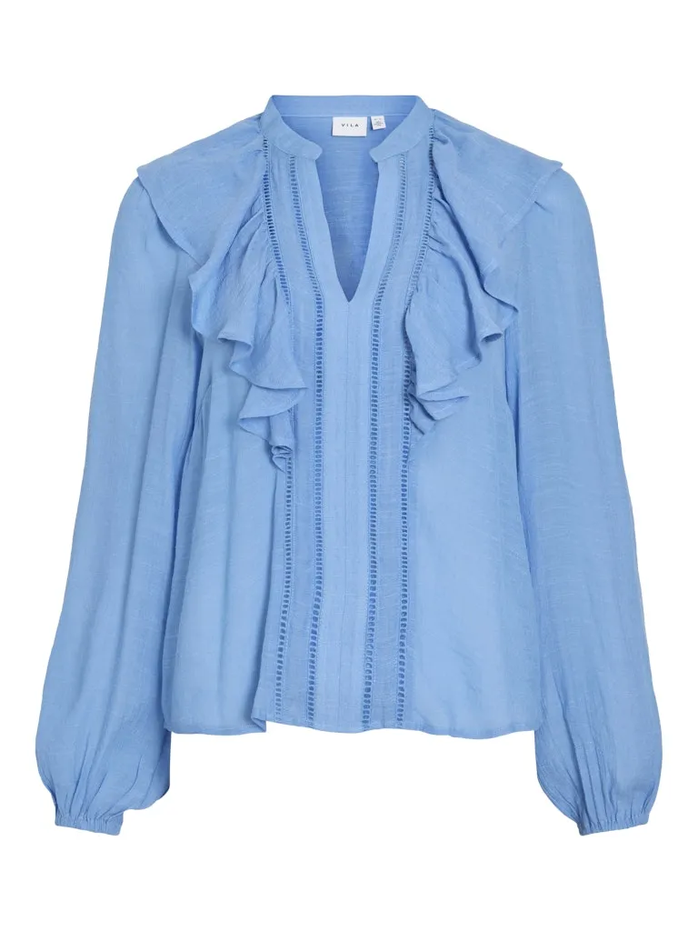 Lauro Long Sleeve Top | Blissful Blue