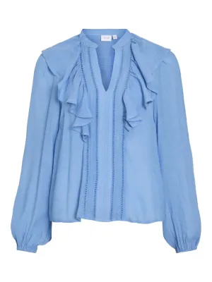 Lauro Long Sleeve Top | Blissful Blue