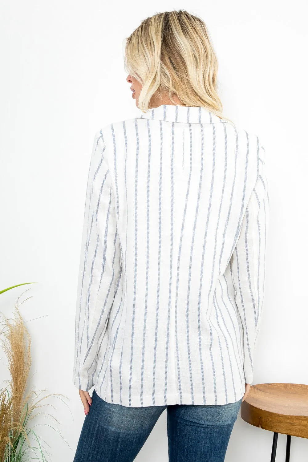 Linen Stripe Blazer