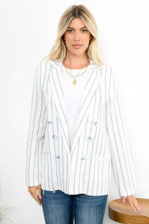 Linen Stripe Blazer