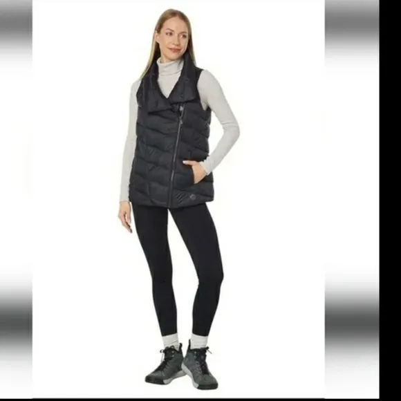 LLBEAN Boundless Black Down Puff Zipper Vest