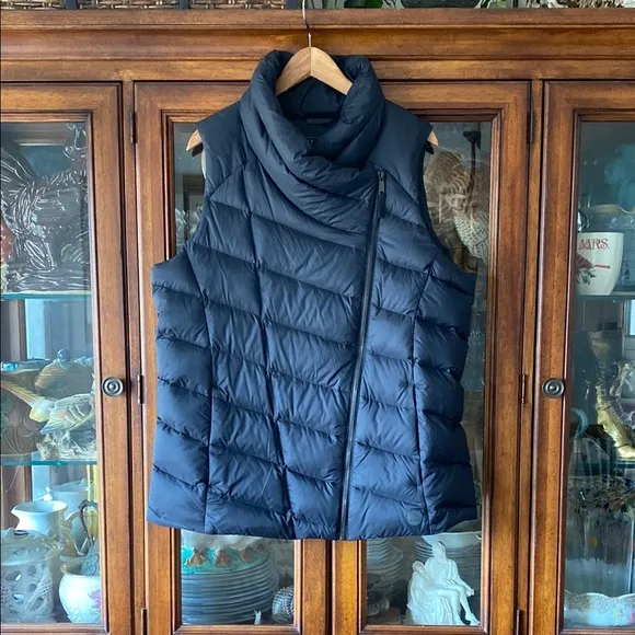 LLBEAN Boundless Black Down Puff Zipper Vest