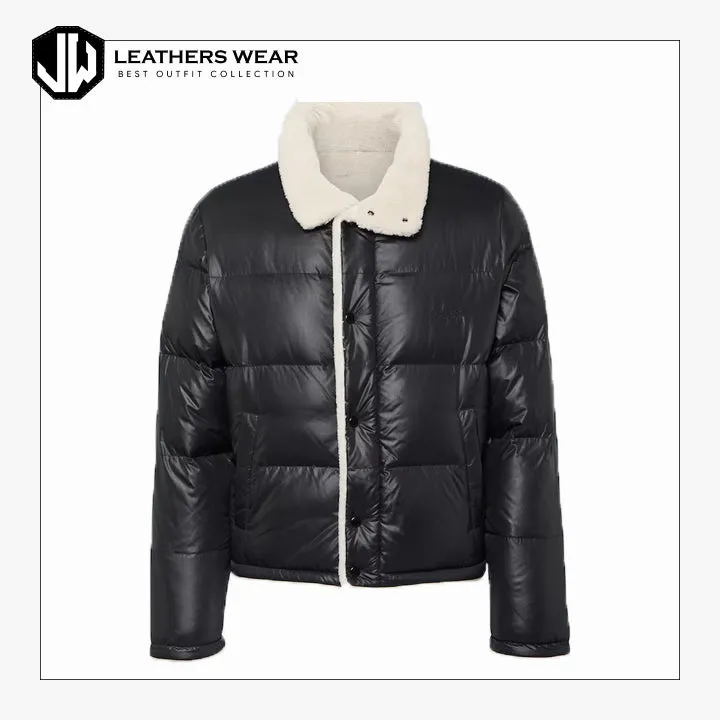 Long Fur Black Puffer Jacket