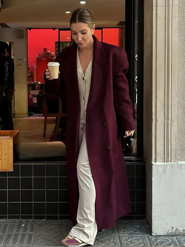 Long Wool Coat: Celeste – Classic Style