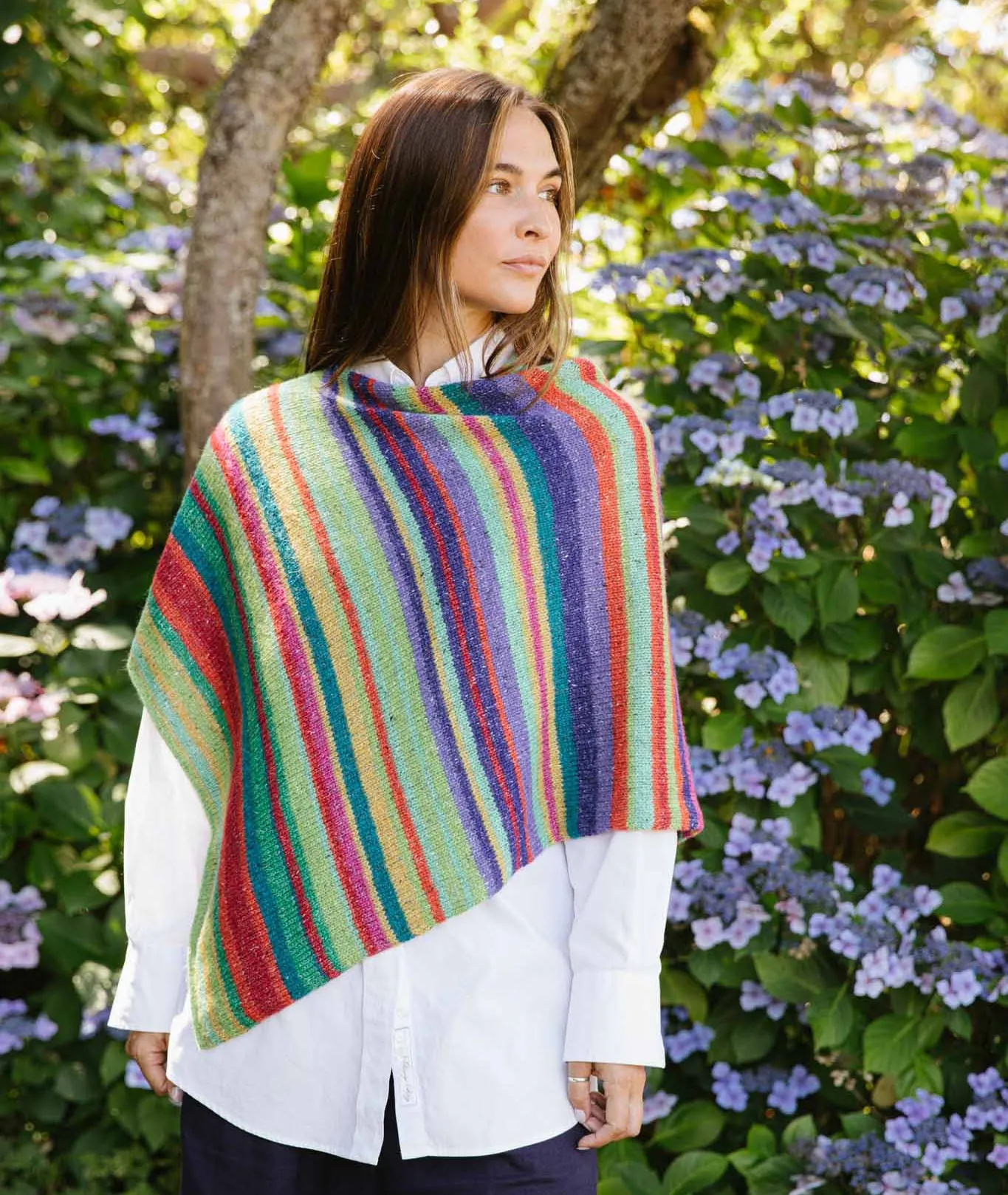 Lucky Striped Poncho Pattern