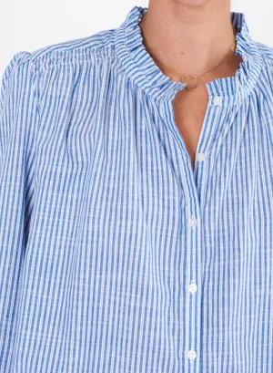 M.A.B.E - Chrissie Top - Navy Cotton Long Sleeve Top