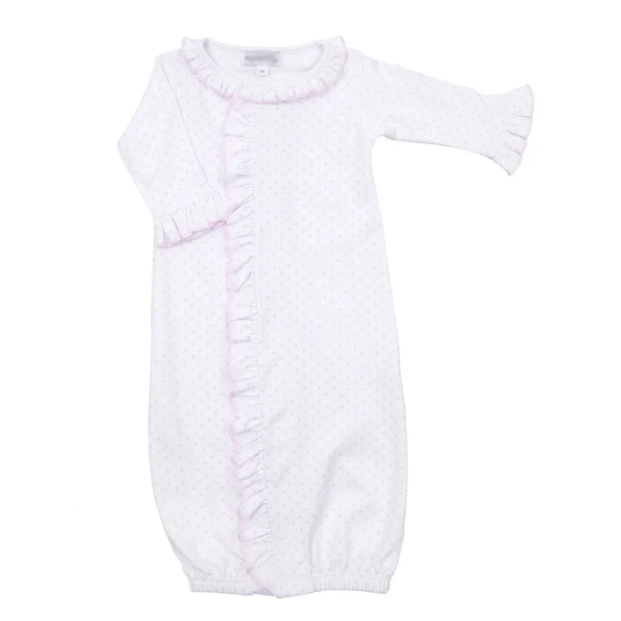 Magnolia Baby Girls Soft Pima Cotton Tiny Dot Converter Gown Preemie & Newborn