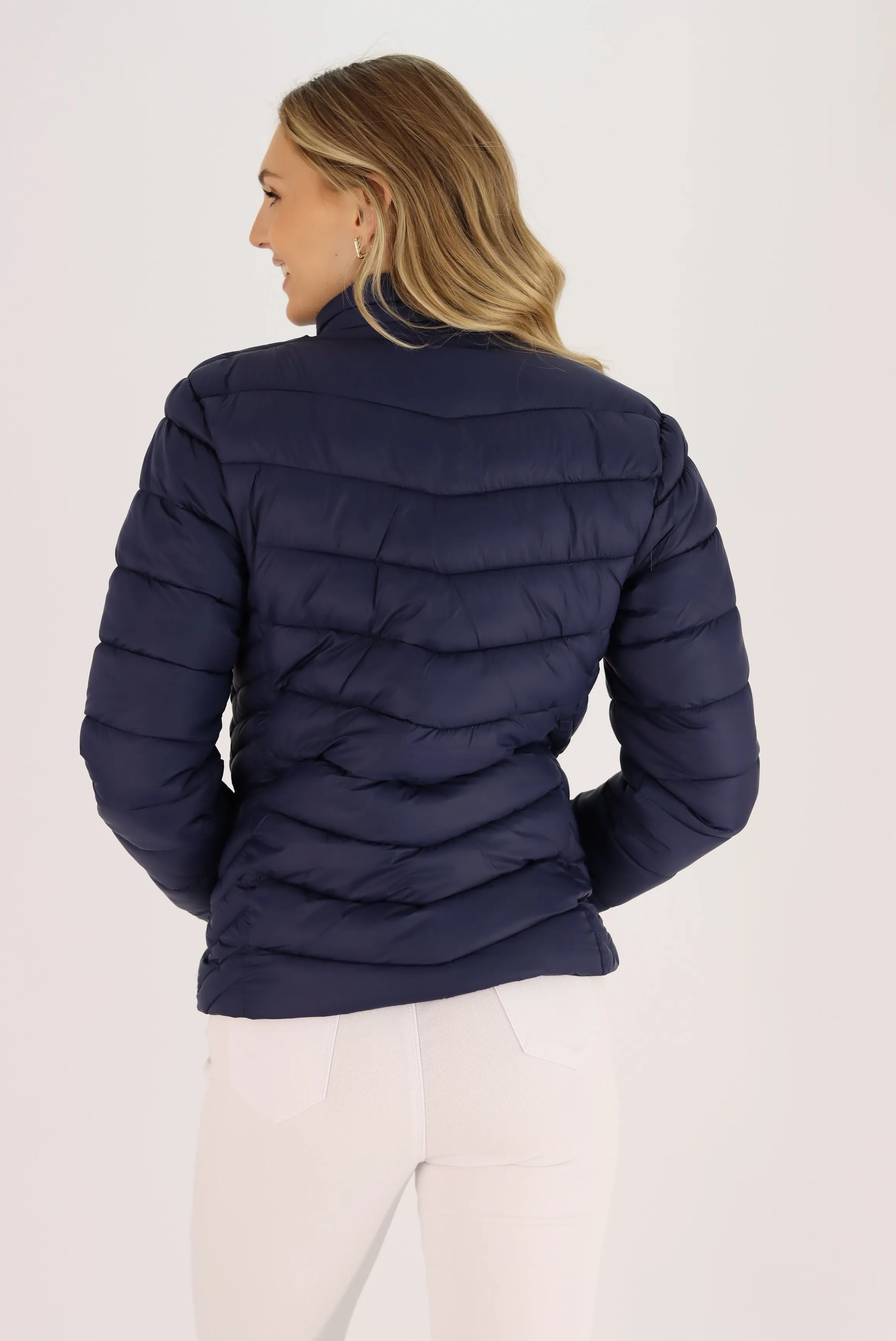 Mallory Puffer Jacket In Blue