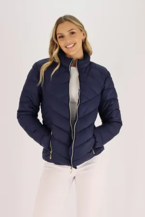 Mallory Puffer Jacket In Blue