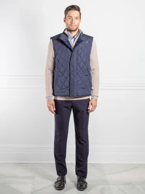 Mens Sheared Mink Lined Puffer Vest