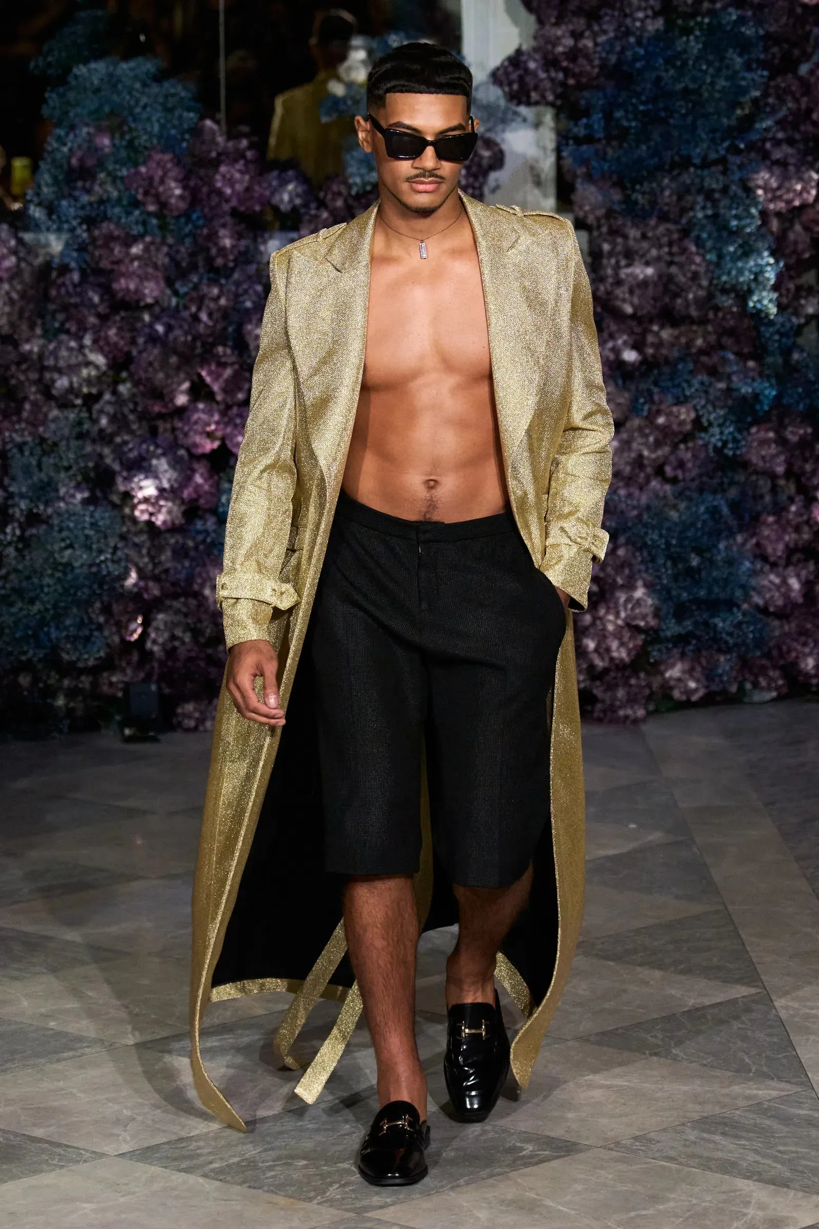 Metallic Long Line Jacket