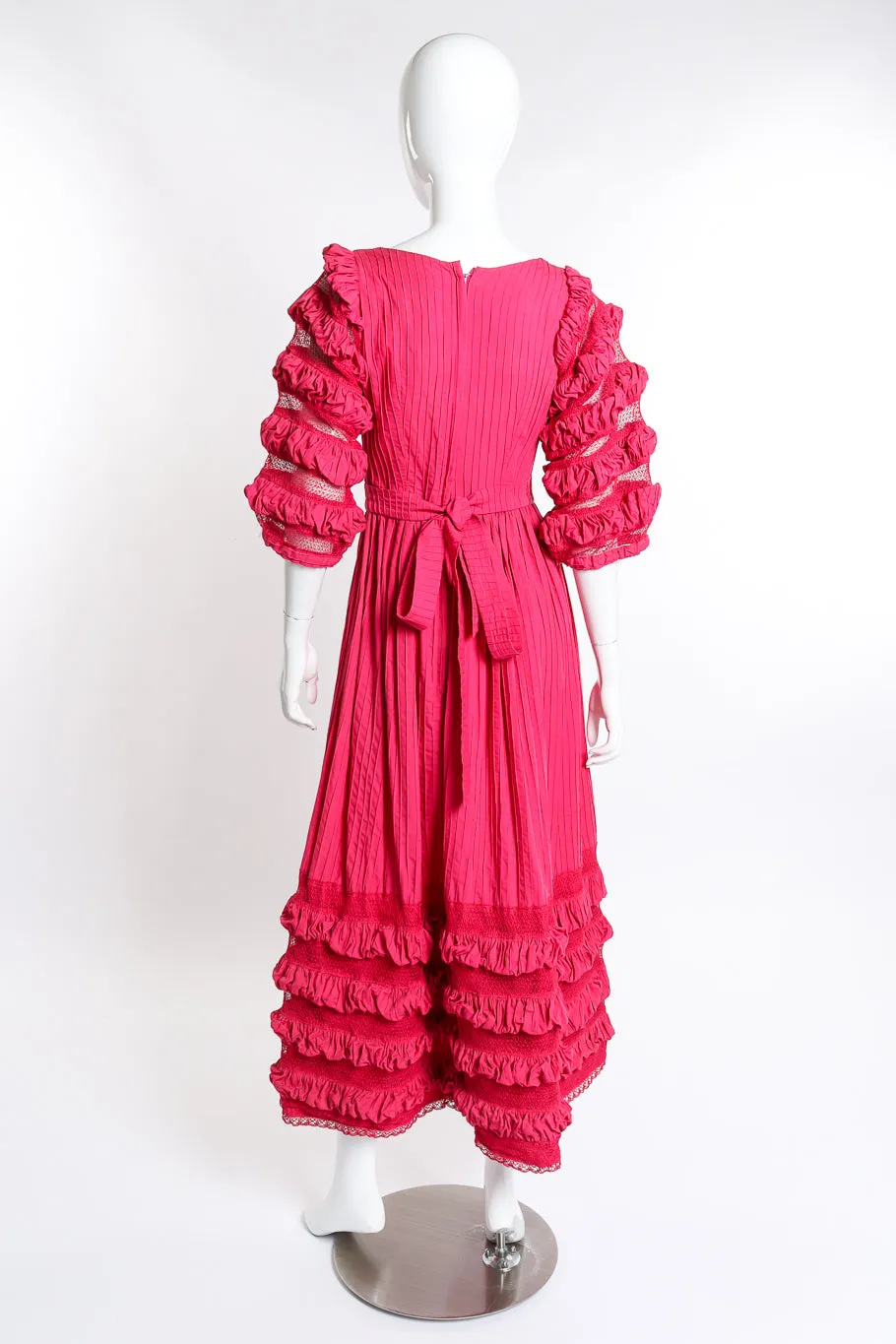 Mexican Pintuck Ruffle Dress